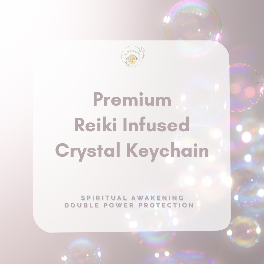 Premium Reiki Infused Crystal Keychain | Double Power Protection & Spiritual Awakening